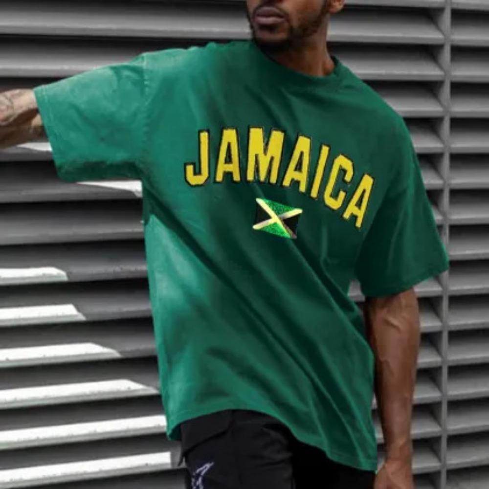 FEGKZLI Fashion Heren Casual T-shirt met 3D-print Zomer Korte Mouw Losvallende Tees L