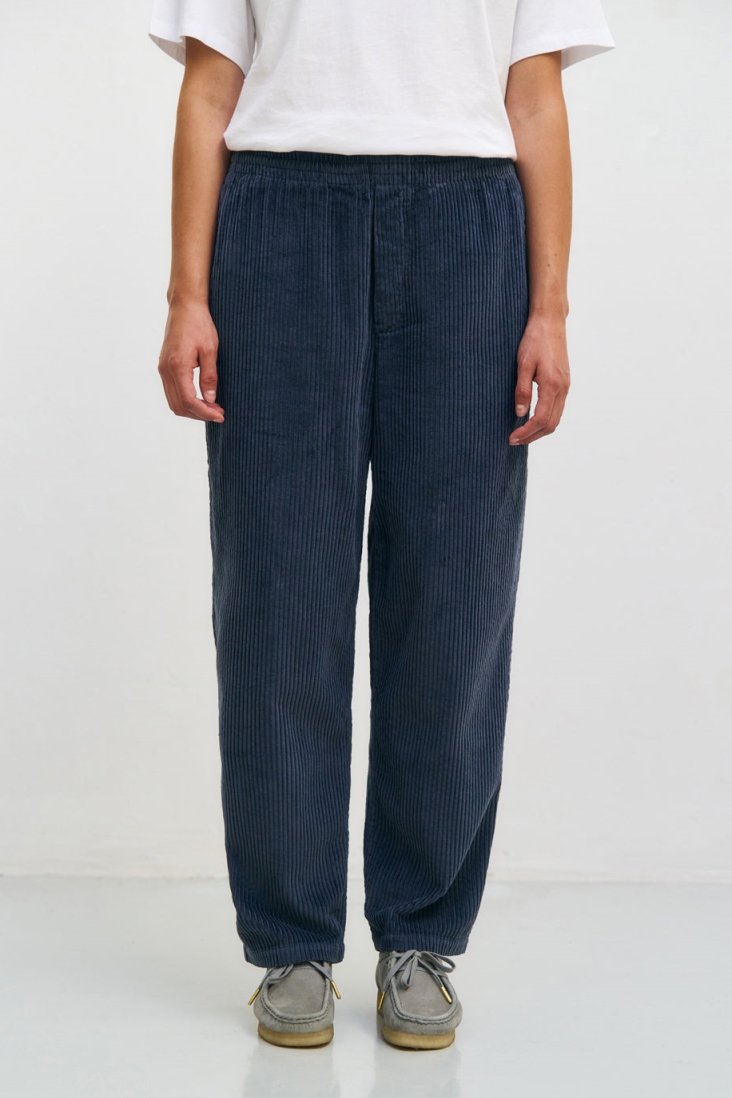 Rotholz Damen vegan Hose Wide Cord Blau
