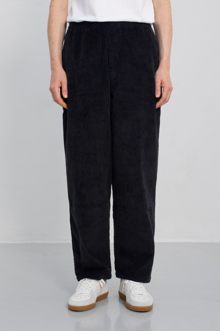 Rotholz Damen vegan Hose Wide Cord Schwarz