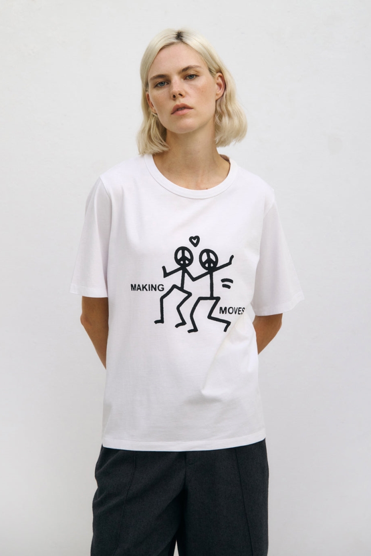 Rotholz Damen vegan T-Shirt Making Moves WeiÃŸ