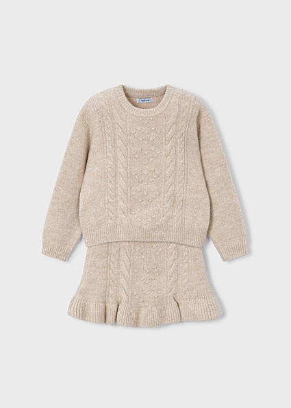 Mayoral winter rok-set meisjes - zand - tricot