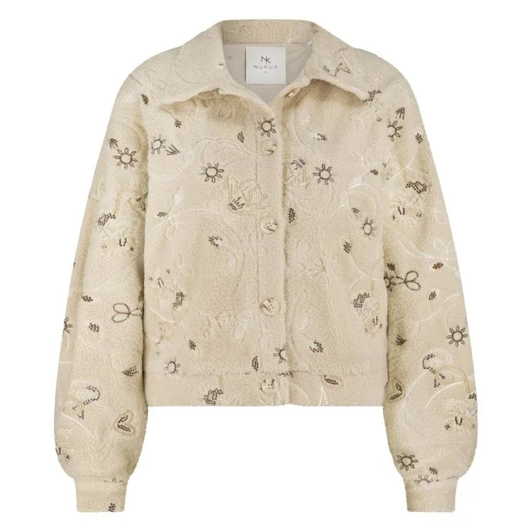 Nukus Nkf13018 9 milou jacket embroidery sand