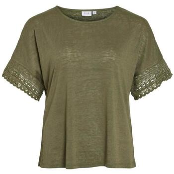 Vila Shirt met korte mouwen VIELLETTE S/S SATIN TOP - NOOS