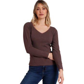 Admas Blouse  Romantic Rib Top met lange mouwen