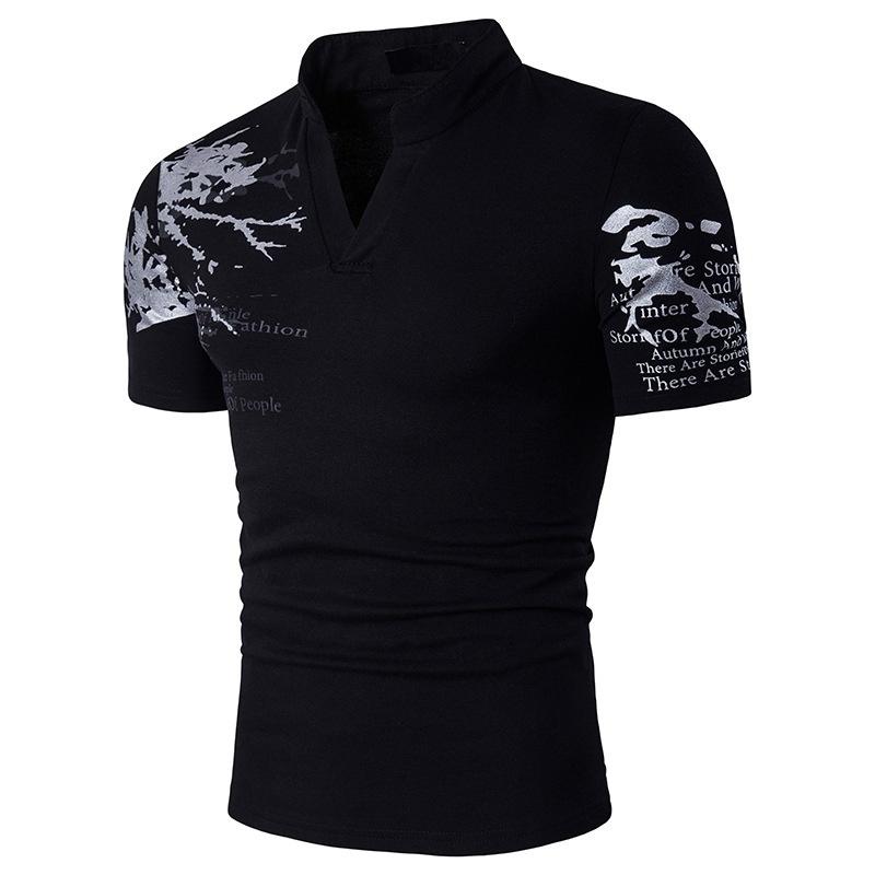 YiShun Heren T-shirt T-shirt met korte mouwen Heren sport-t-shirt V-hals Tees Zomershirts XL