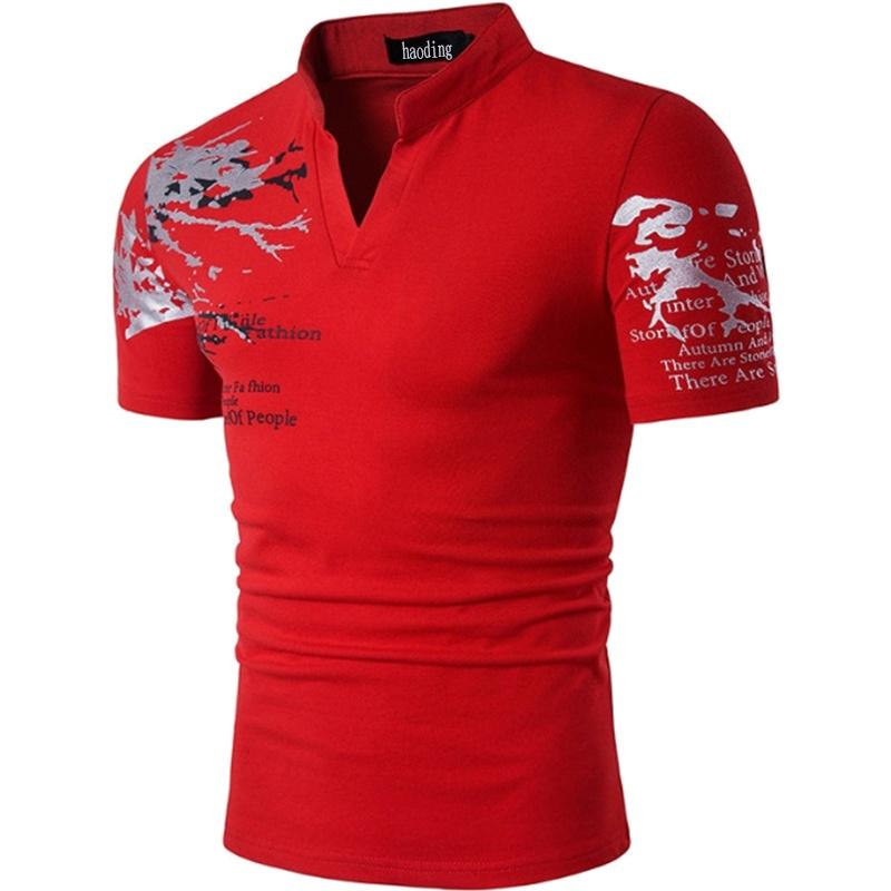 YiShun Heren T-shirt T-shirt met korte mouwen Heren sport-t-shirt V-hals Tees Zomershirts M