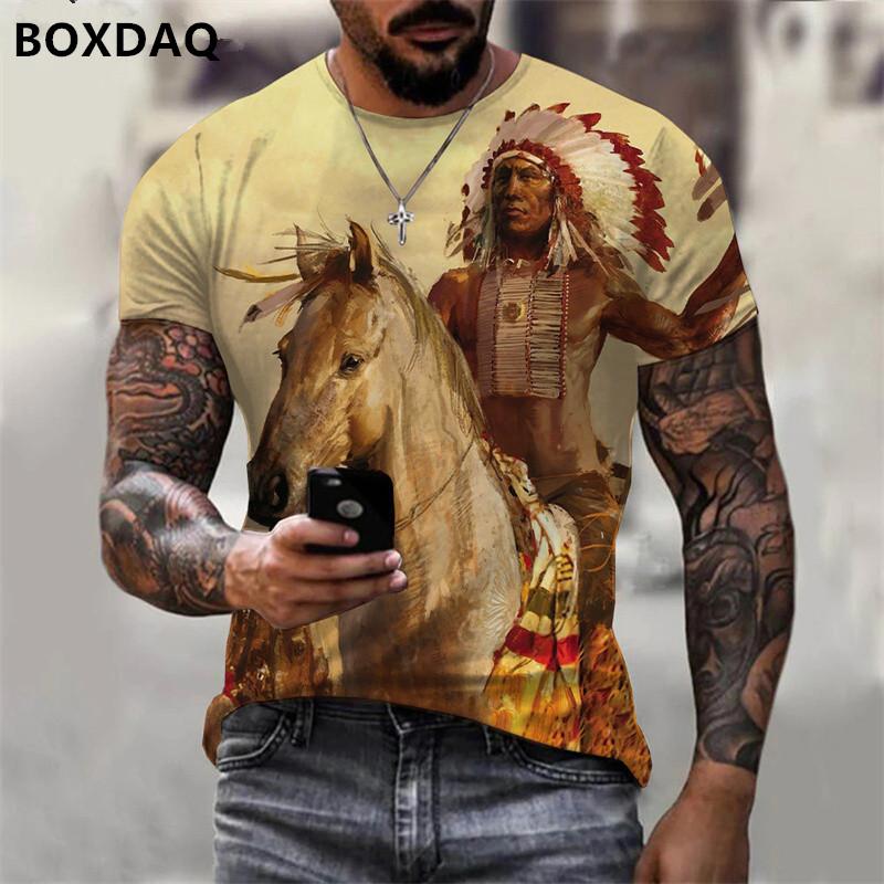 ETST WENDY 05 Nieuwe Indiase cultuur T-shirt Mode 3D Abstract Gezicht Print Tops Heren Zomer Harajuku Straat Tops Korte Mouw Grote Maat T-shirt 4XL