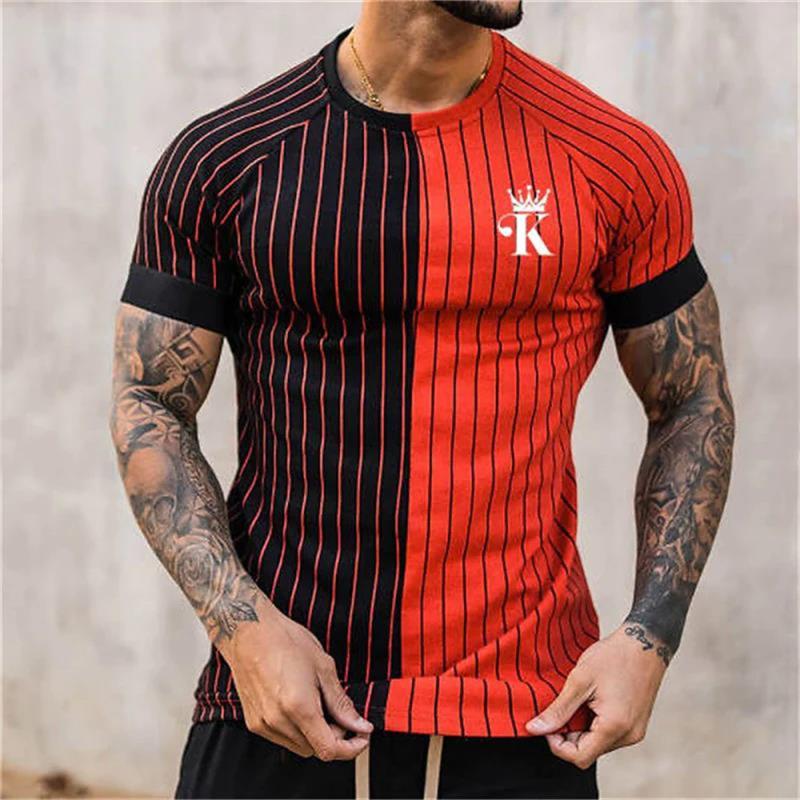ETST WENDY T-shirt voor heren Letter King O-hals herentop Dagelijkse vrijetijdskleding Vintage sportkleding Losse oversized kleding Trend korte mouwen XL