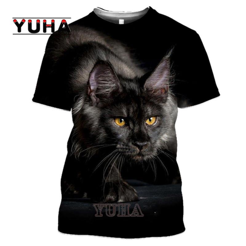 ETST 07 3d Print Animal Maine Coon Langharige Kat Heren T-shirts Harajuku Casual Plus Size Streetwear Vrouwen Man Tees Tops Shirt - T-shirts XXXL