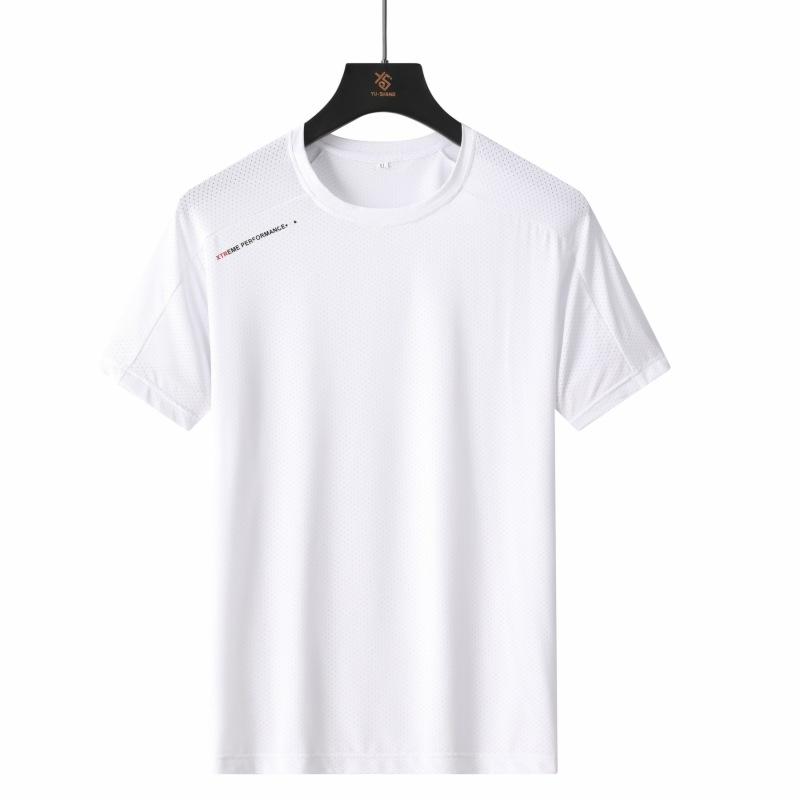 Queshark (L-8XL) Ijs Zijde Sneldrogende Korte Mouwen Mannen Sport T-shirt Camping Wandelen Vissen T-shirt Heren Halve Mouwen Fitness Tops 5XL