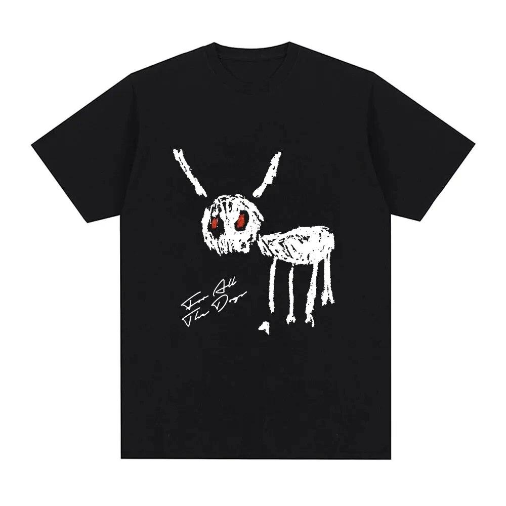 Nihao T-shirts Rapper Drake Nieuw Muziekalbum Voor Alle Honden Print T-shirt Herenmode Hip Hop T-shirt Korte Mouw T-shirts M