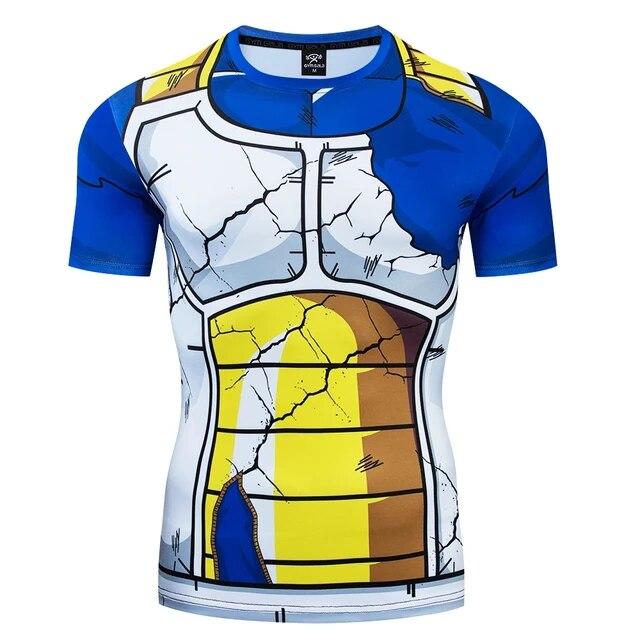 Baibao QIQI 3D Goku T-shirt Mannen Zomer Fitness Tops Kickboksen Shirts Bjj Gym Rashguard Mma Boksen Goku T-shirts Mannen jerseys Muay Thai S