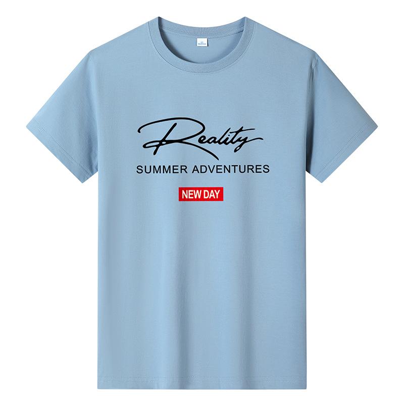 Bistrota Groot formaat puur katoenen heren T-shirt met korte mouwen voor jongens XL