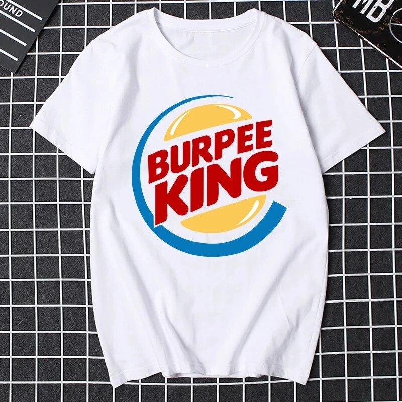 Nihao T-shirt voor mannen Crossfit Workout Burpee King T-shirt Grappig verjaardagscadeau voor vriend Echtgenoot Vader Man Zomer Korte mouw XL