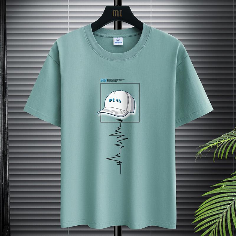 Cloth W T-Shirt for Men  Clothing Fitness White O Neck Anime Man T-shirt for Male Oversized S-5XL Men T-shirts Goth Punk Hat Print 5XL