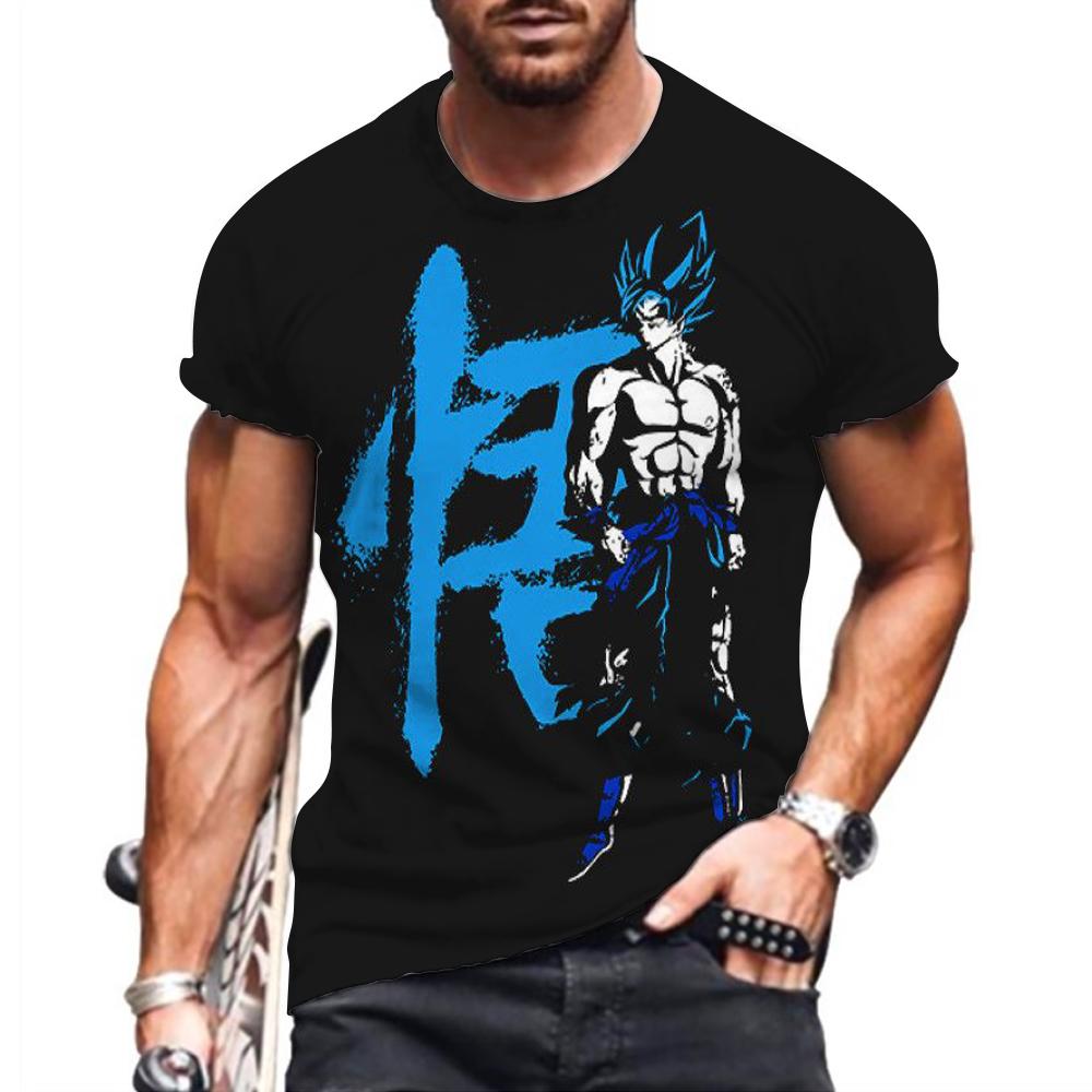 Baibao QIQI Essentials T-shirt Voor Mannen Gedrukt T-shirt Dragon Ball Z Streetwear Tops Goku Vegeta T-shirts Mannen Harajuku Stijl L