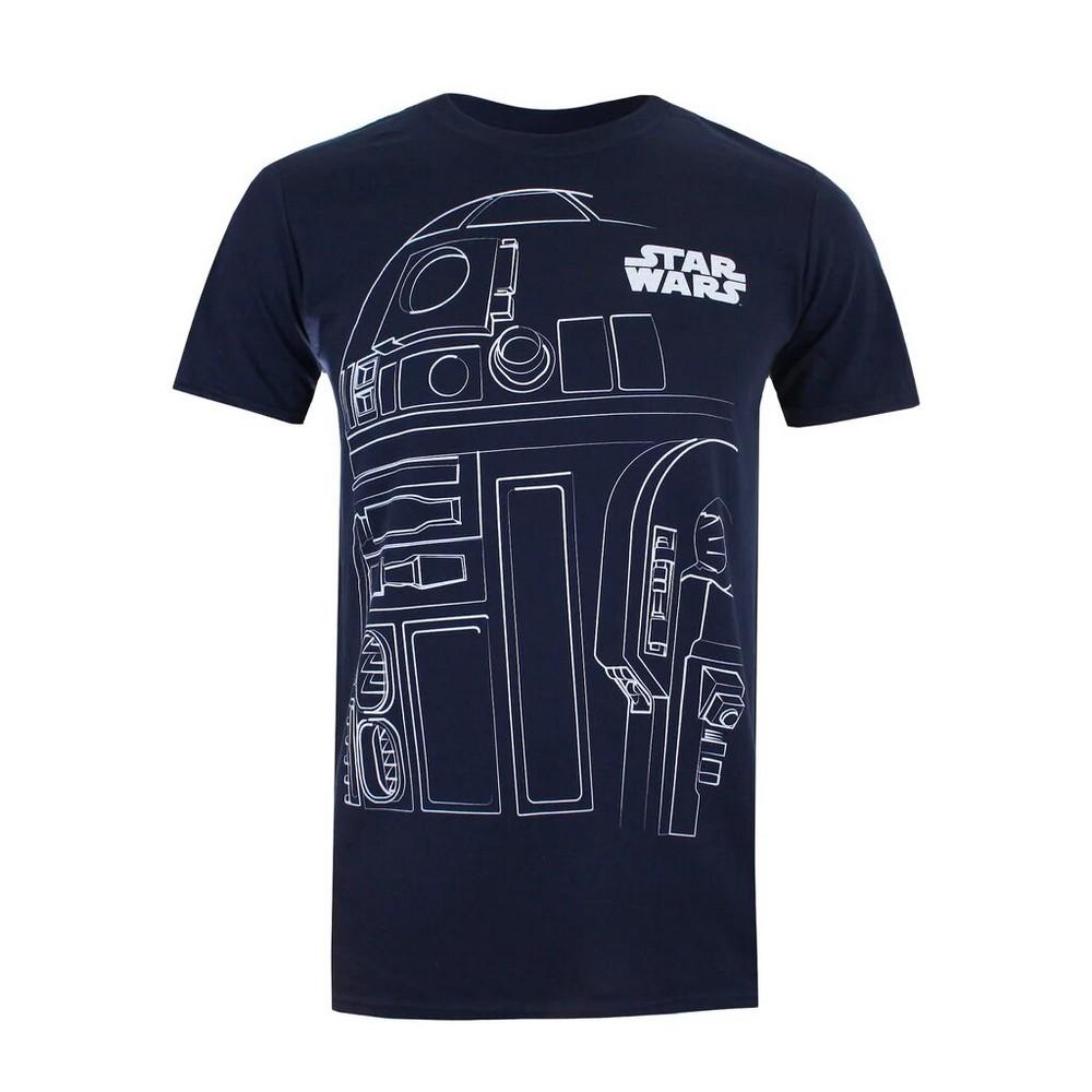 Star Wars heren R2-D2 T-shirt XL grijs/Vloot