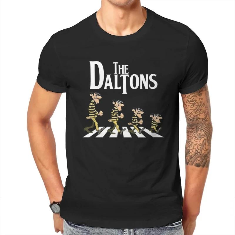 The best product for you Lucky Luke Cartoon Daltons Tshirt Retro T Shirt Grunge Men Clothing Harajuku Anime Shirt Ropa Hombre Roupas Masculinas Camisetas M