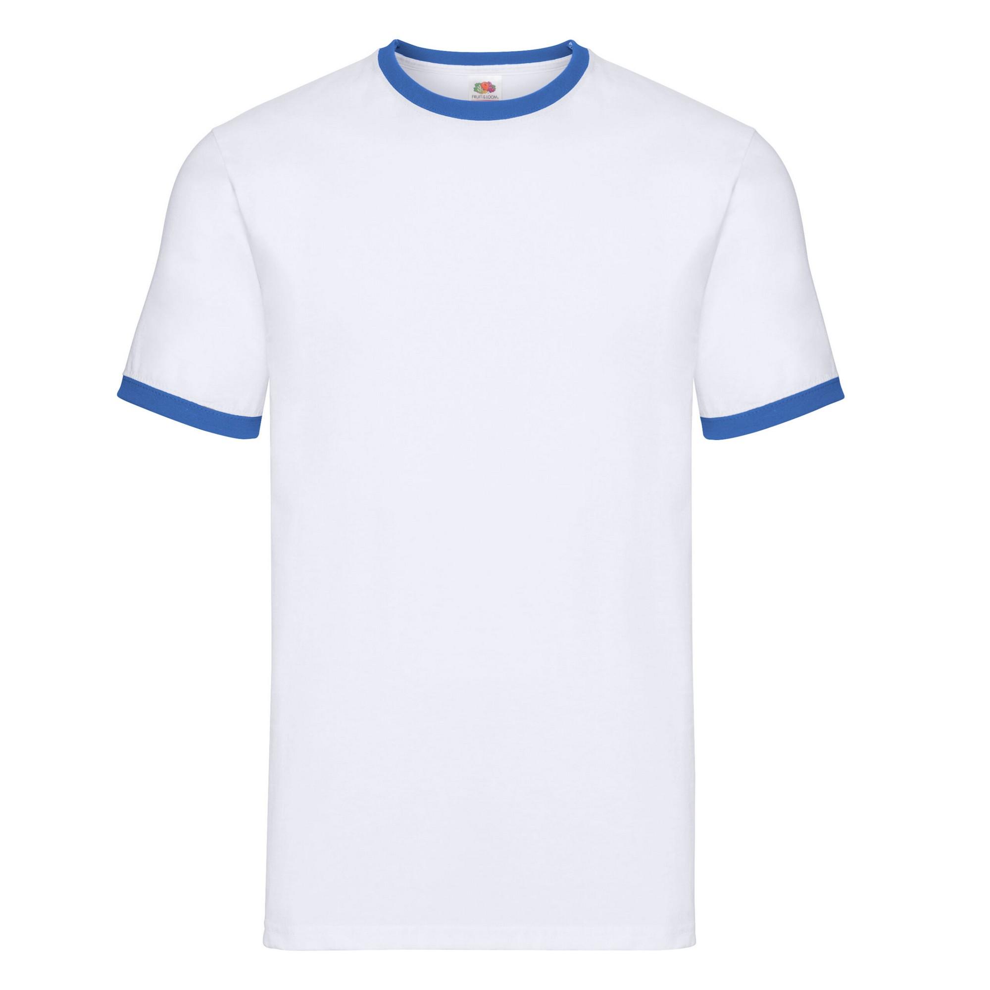 Fruit Of The Loom Mens Contrast Ringer T-Shirt S
