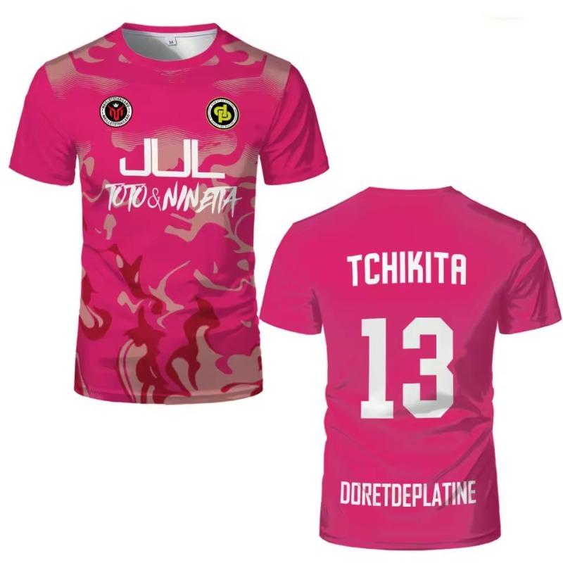 Forever Men Zomer 3D Print T-shirts Jersey Jeugd Ademend Sneldrogend Training Voetbal T-shirt Heren Mode Sport T-shirts S