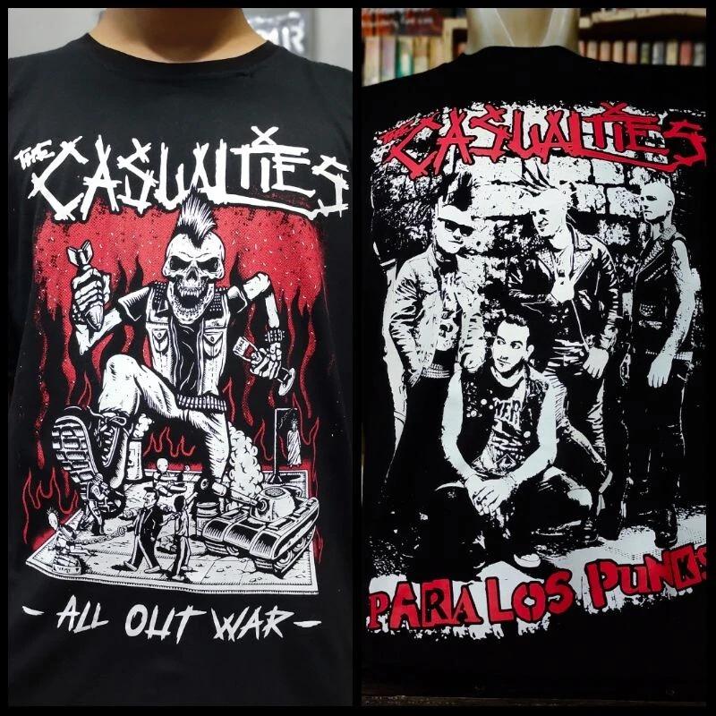ZheXiong TEE The Casualties Punk band Rare design black T shirt S-5XL cotton Graphic Short Sleeve Shirt Unisex Men Women Summer XL