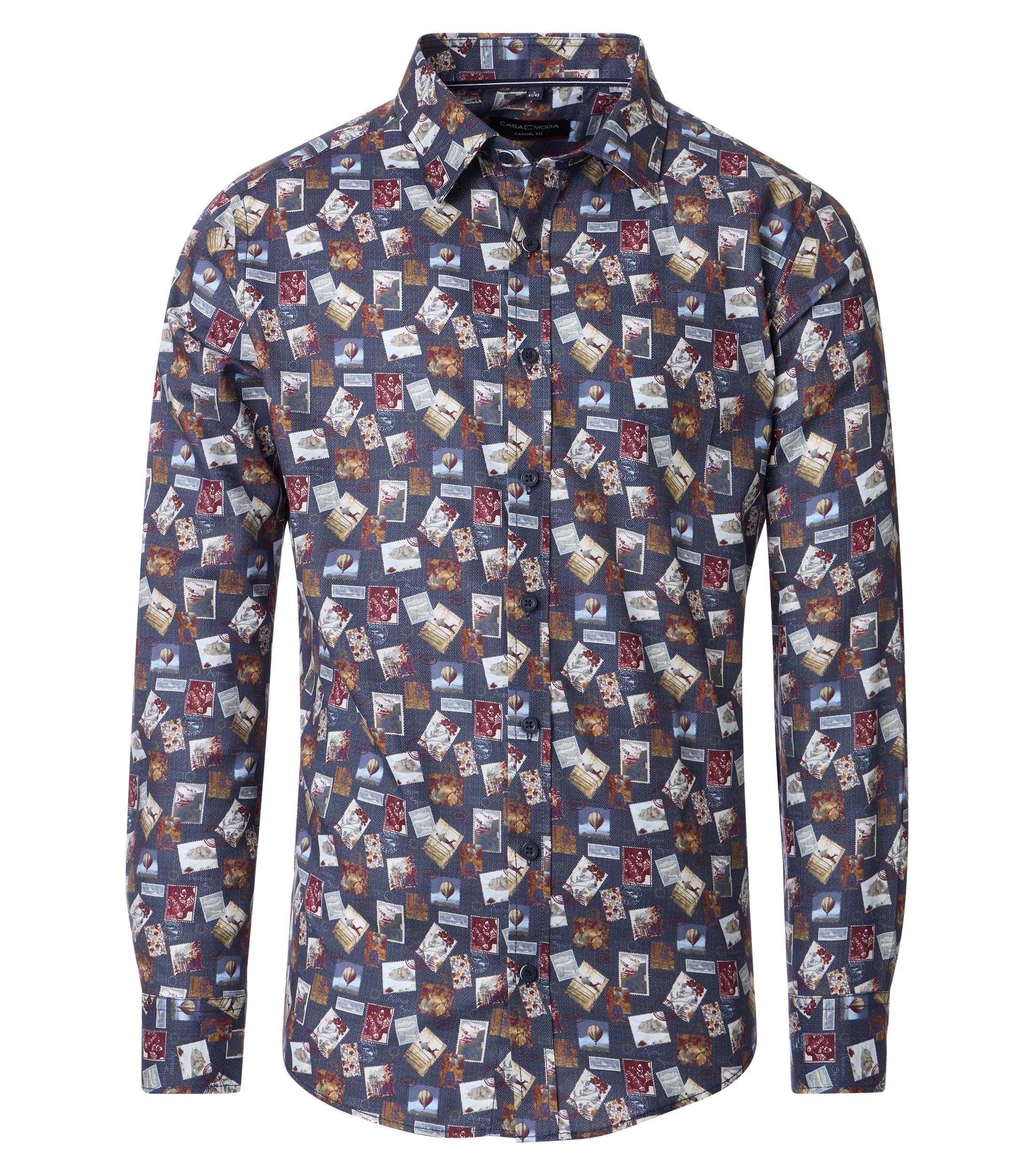Casamoda Heren overhemd 454486300 100 blue