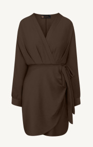 The Musthaves Elegant V-Hals Jurk Choco