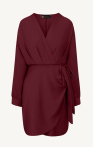 The Musthaves Elegant V-Hals Jurk Burgundy