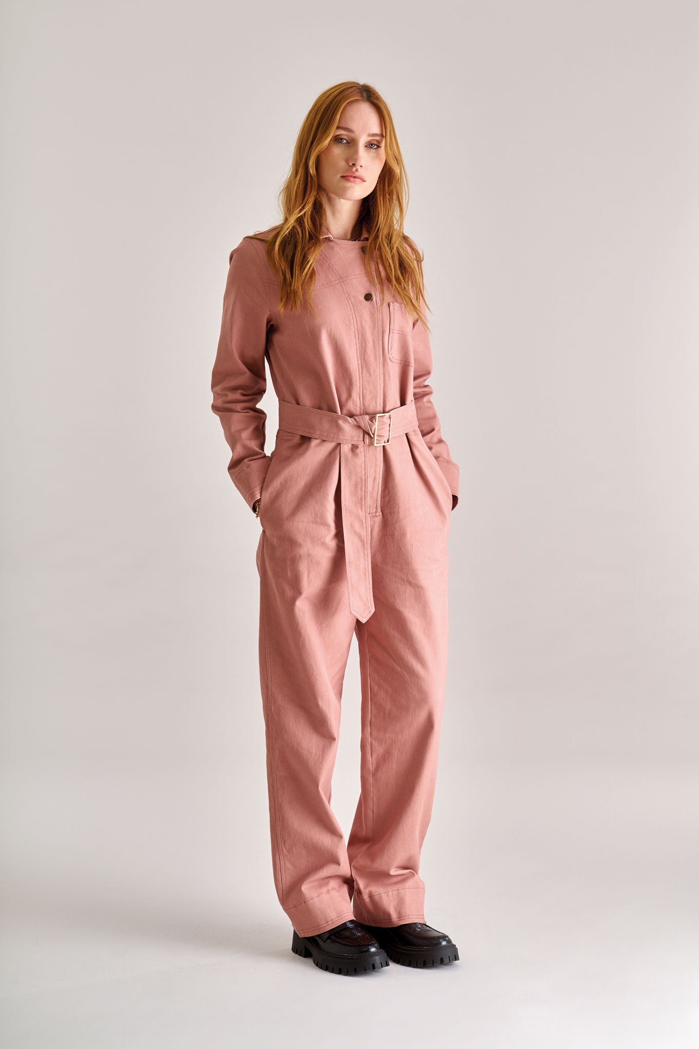 KOMODO Damen vegan Jumpsuit Lyon Staubiges Rosa