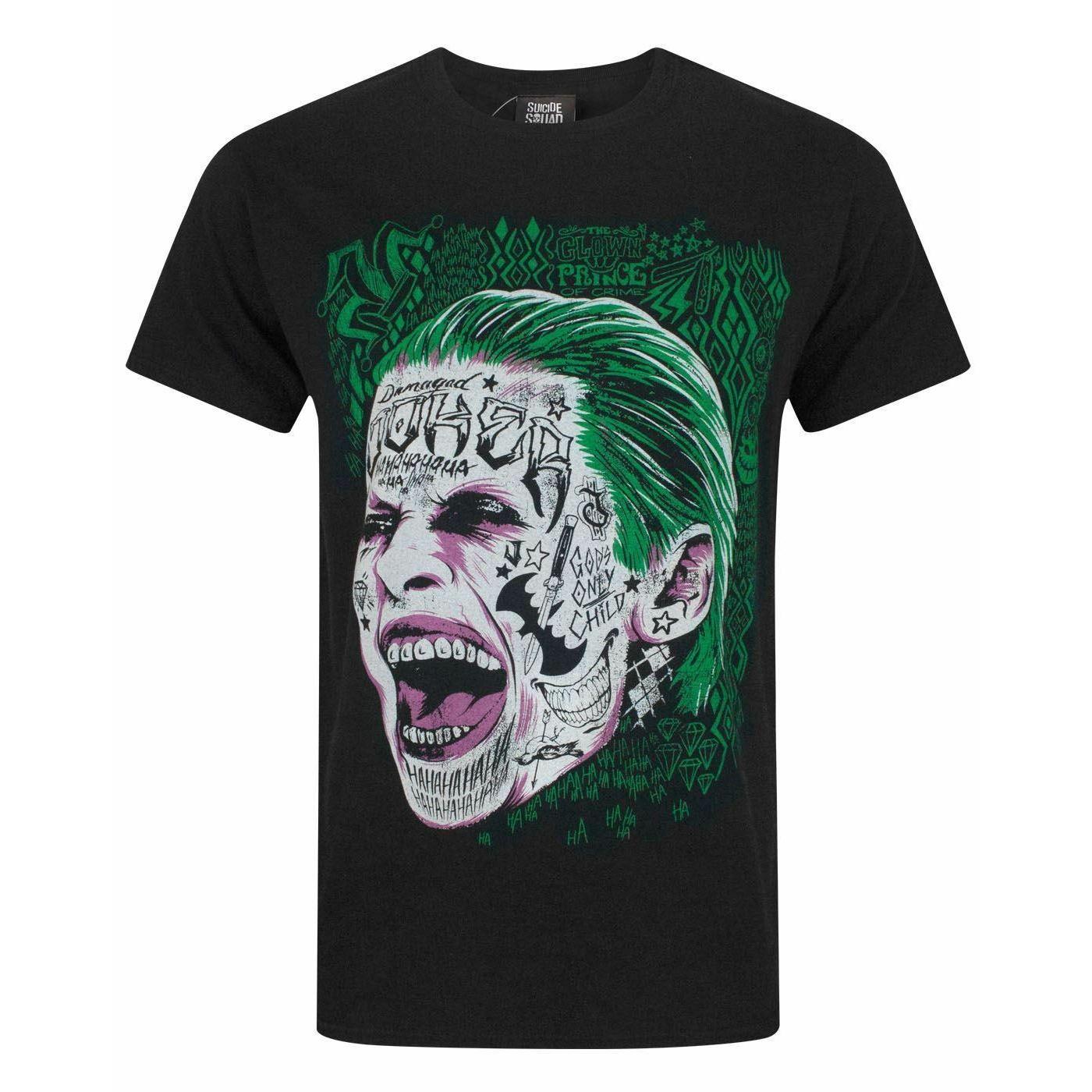 Suicide Squad Heren The Joker Face T-shirt S