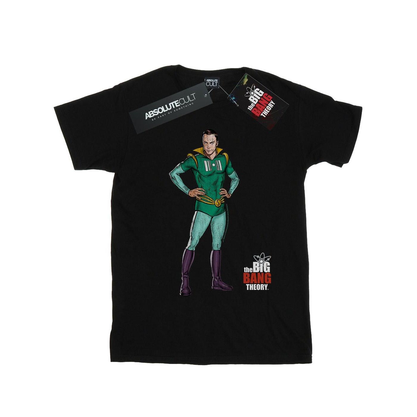 The Big Bang Theory Het Big Bang Theory heren Sheldon superheld T-shirt 4XL zwart