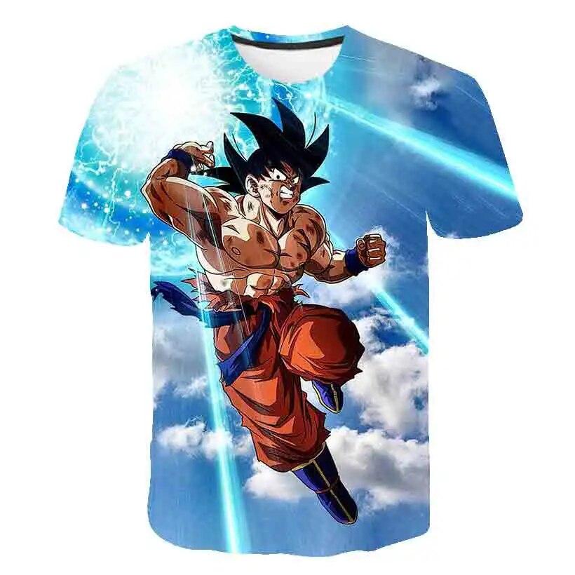 Xin nan zhuang Summe T-shirt 3D Goku Vegeta afdrukken Harajuku mode casual top met korte mouwen XL