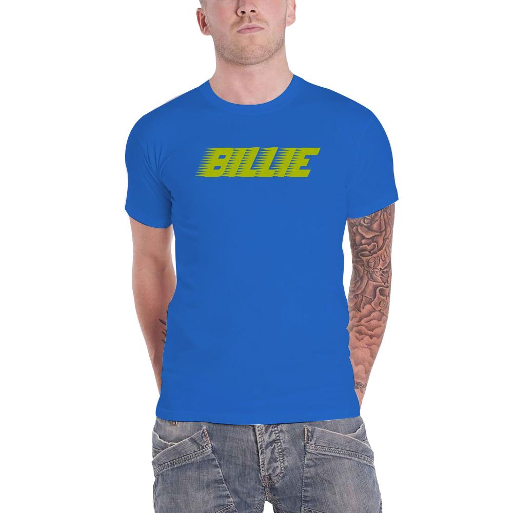 Billie Eilish T-shirt met uniseks racerlogo voor volwassenen M blauw