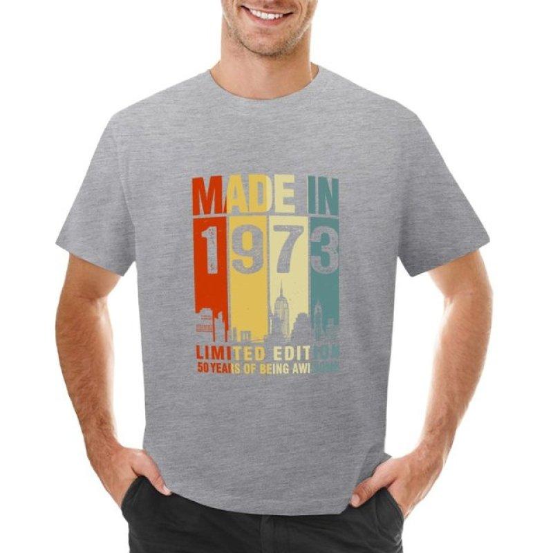 Nihao Gemaakt in 1973 Limited Edition 50 Years Of Being Awesome T-shirt sneldrogend shirt jongens t-shirts Heren t-shirt XL