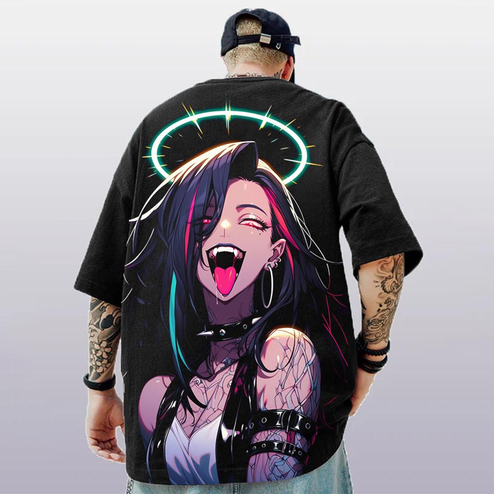 ETST WENDY 005 3D Anime Karakter Print Heren T-shirt 2024 Nieuw Oversized Korte Mouw T-shirt Voor Heren Street Hip-Hop Tee Top Snel Drogende T-shirts XL