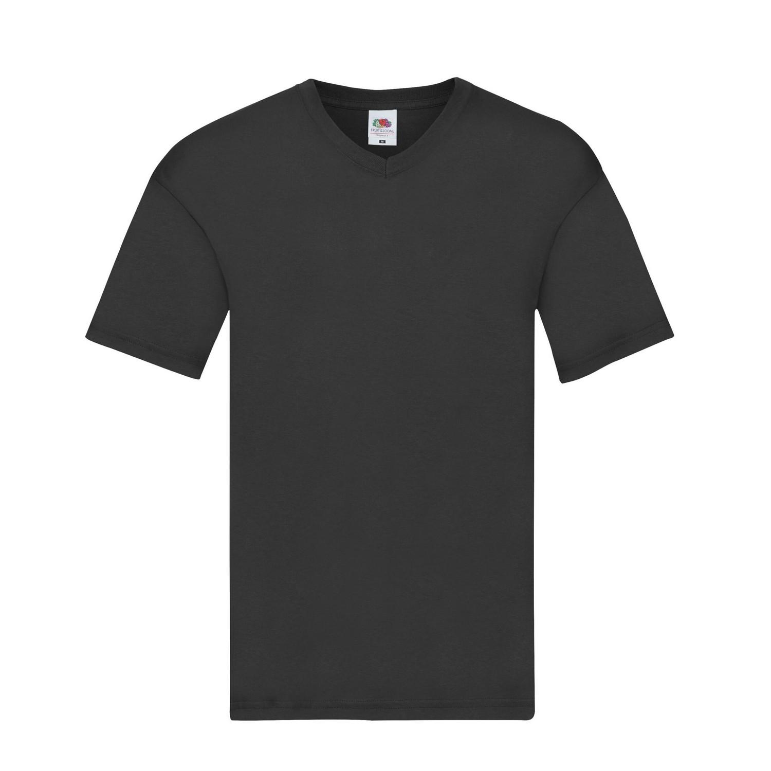 Fruit Of The Loom Mens Original Cotton Layered T-Shirt M zwart