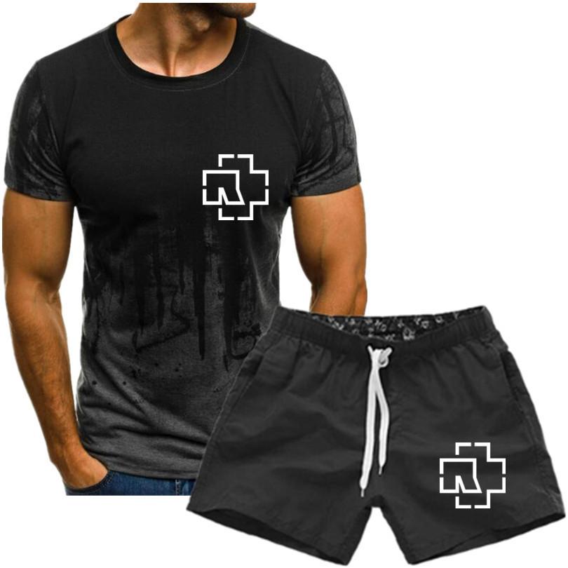 CM56GE Rammstein bedrukt T-shirt voor heren, grafisch T-shirt met korte mouwen, zomer herenpak XXL