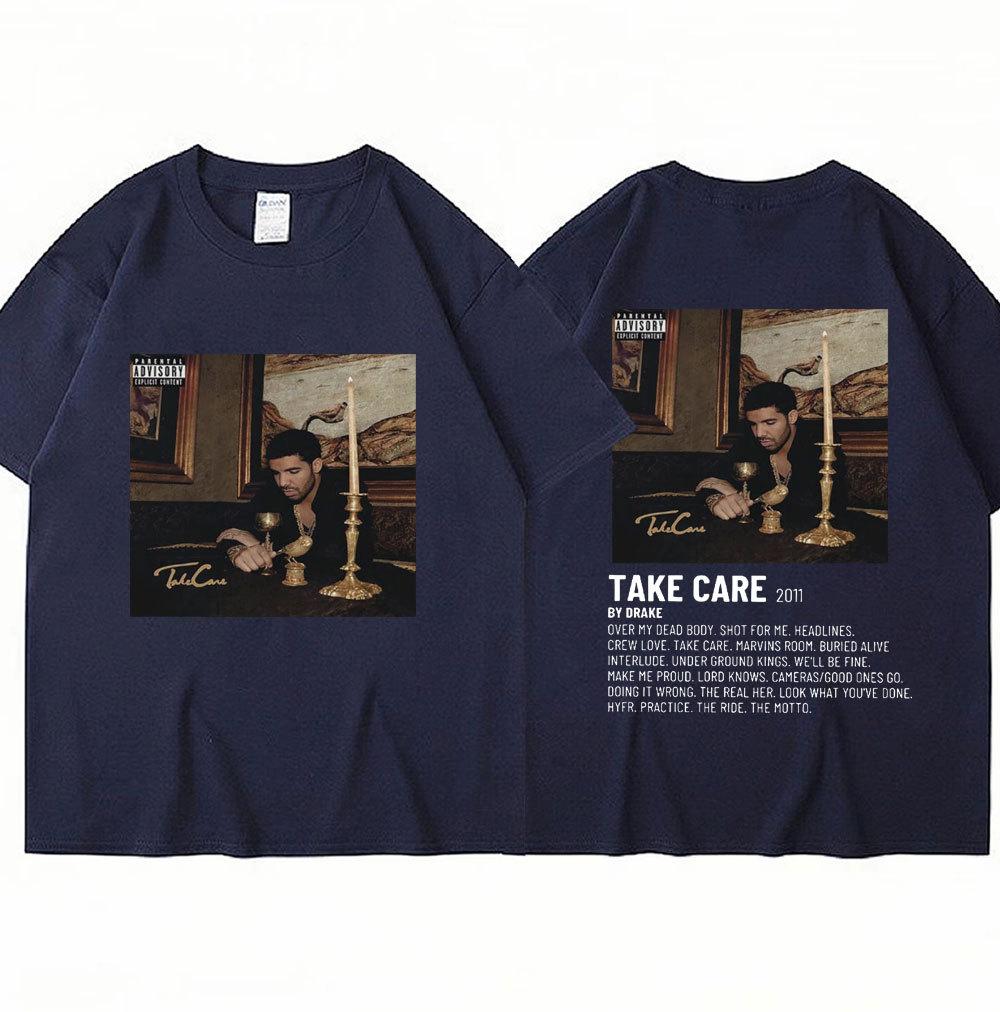 Our T-shirts Rapper Drake Music Album Take Care T-shirt Men Woman Fashion S