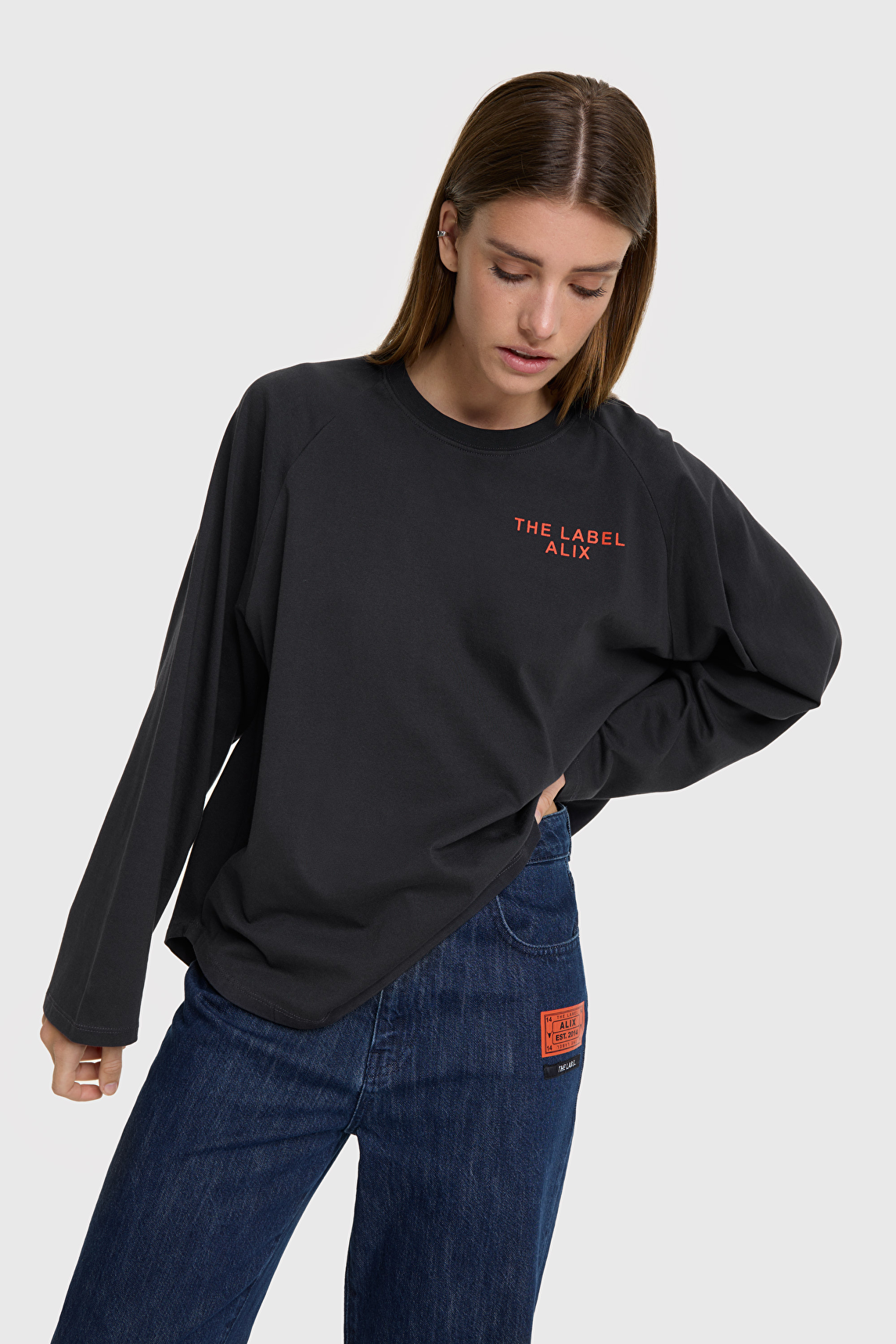 Alix The Label 2508875416 ladies knitted raglan longsleeve