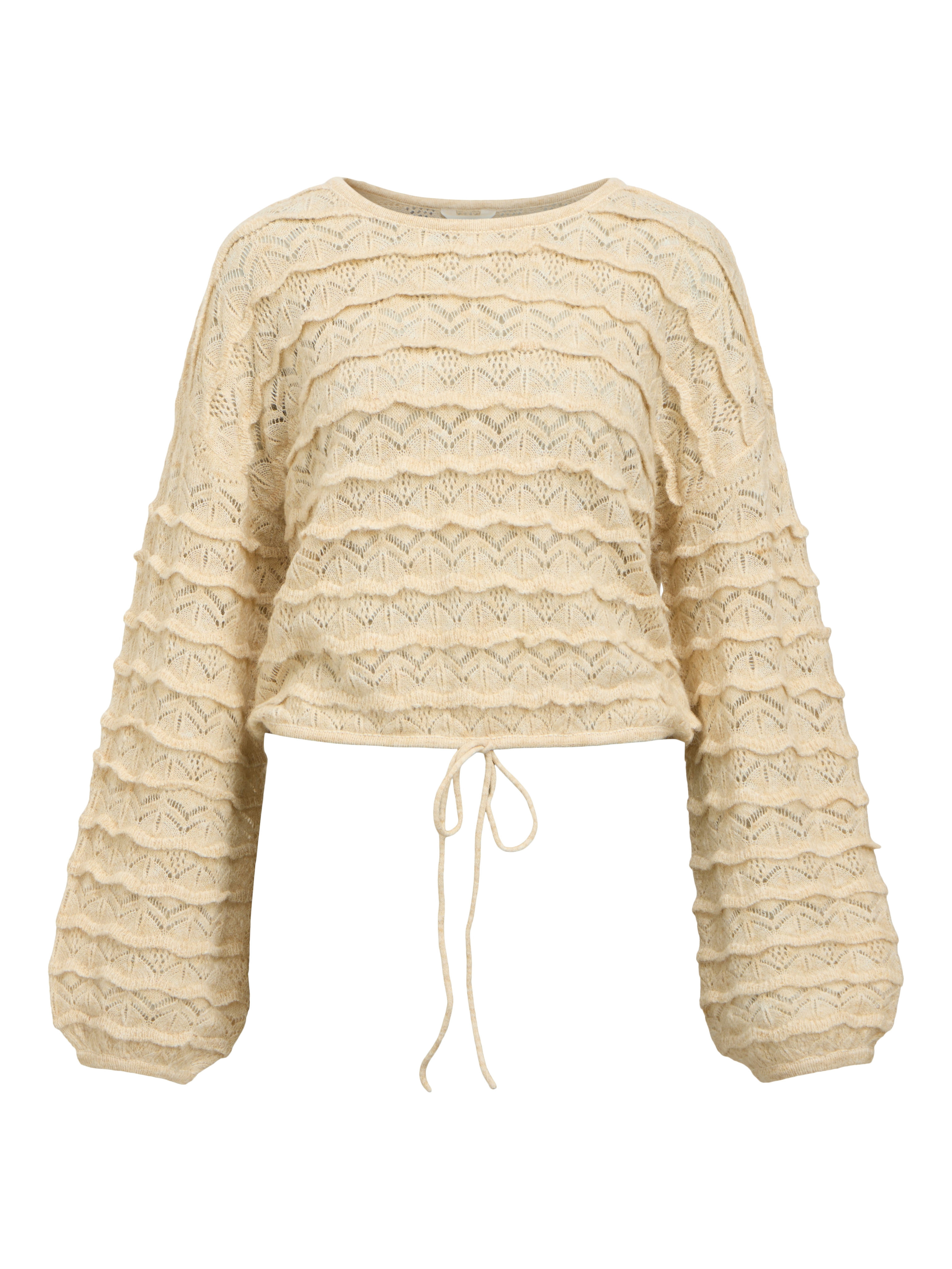 Object objkristel knit re l/s pullover cc3 23047015 sandshell