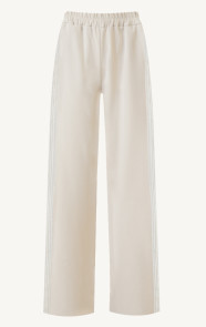 The Musthaves Lace Detail Wide Leg Broek Beige