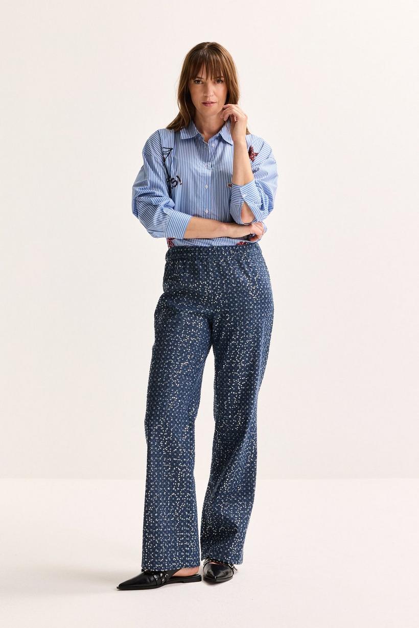 Mayerline Wijde Jeans Met Lovertjes