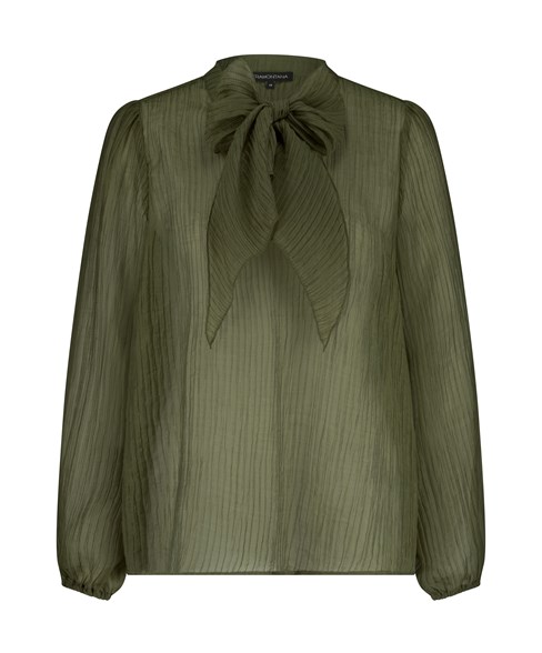 Tramontana bow detailed top c44-17-401 006501 moss