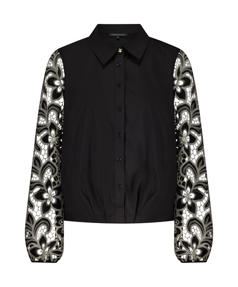 Tramontana embroidered sleeve blouse c24-17-401 009000