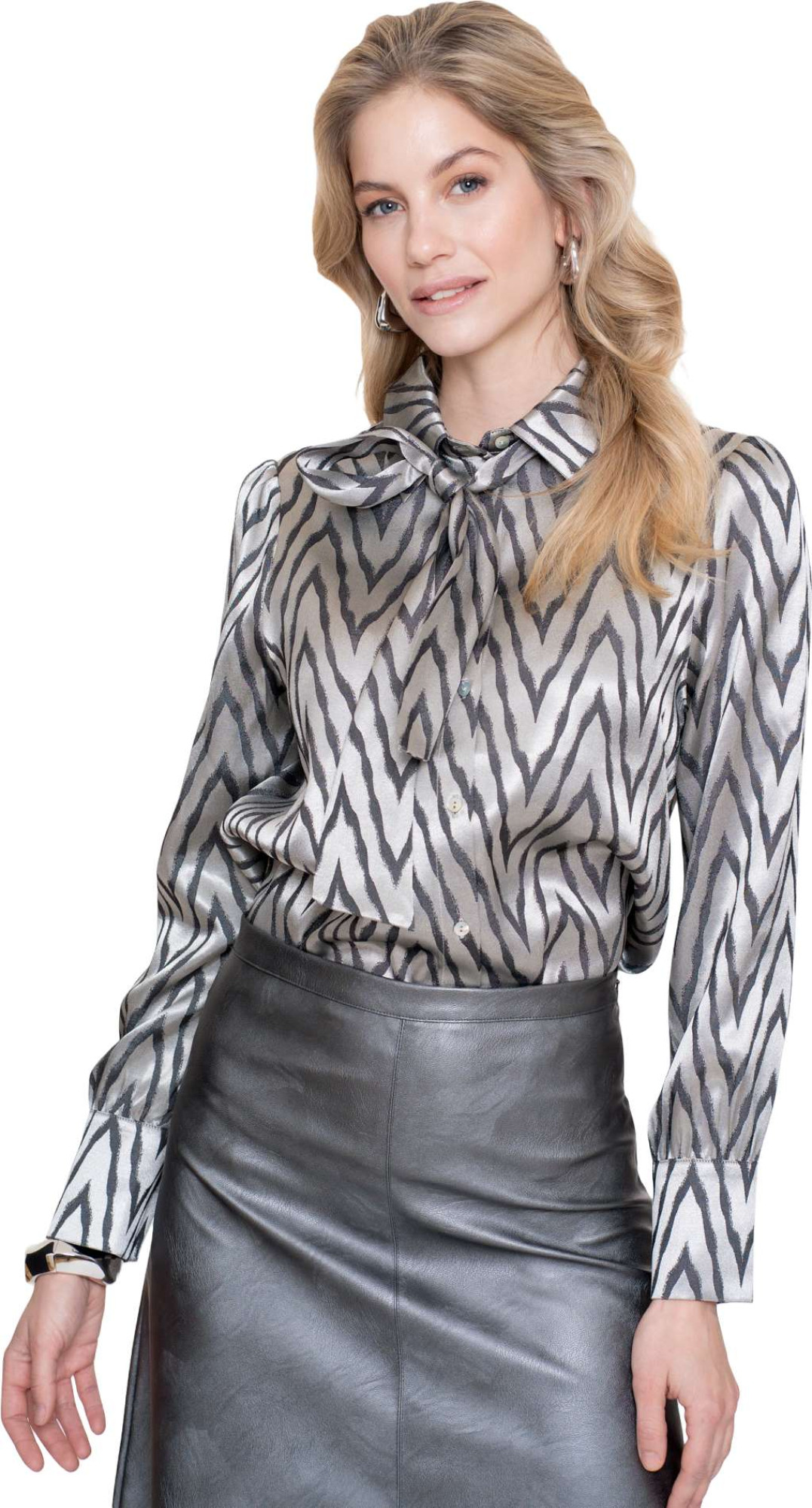 Geisha Blouse silver grey