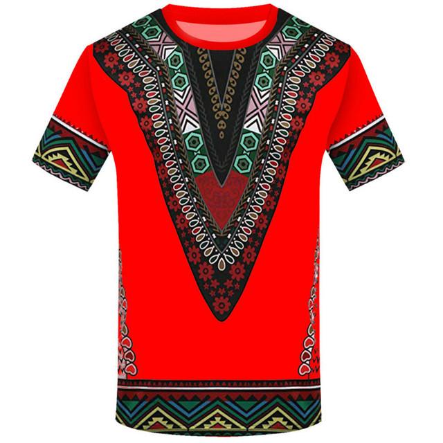 Xin nan zhuang Zomer Dashiki Shirts Heren Bedrukte Hals Shirts Afrikaanse Etnische Shirts Afrikaanse Kleding XXL