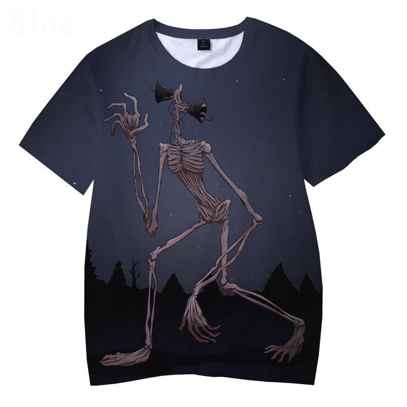 No. 11 Fashion Nieuwe mode sirene hoofd 3D print T-shirt voor jongens meisje casual korte mouw horror game tee harajuku streetwear cool oversized top 140