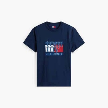 Tommy Jeans T-shirt Korte Mouw  TJM SLIM RWB FLAG TEE EX