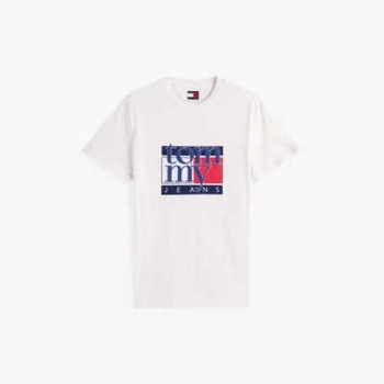 Tommy Jeans T-shirt Korte Mouw  TJM SLIM RWB FLAG TEE EX