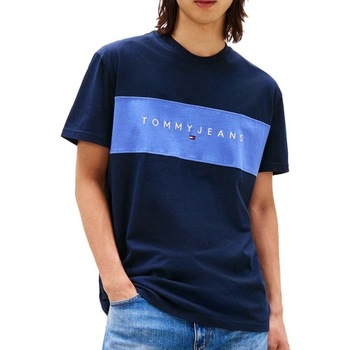 Tommy Jeans T-shirt Korte Mouw  TJM REG CBLK LINEAR LOGO